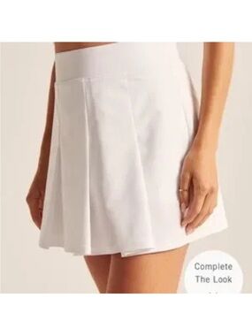 Abercrombie & Fitch White Athletic Pleated Skirt